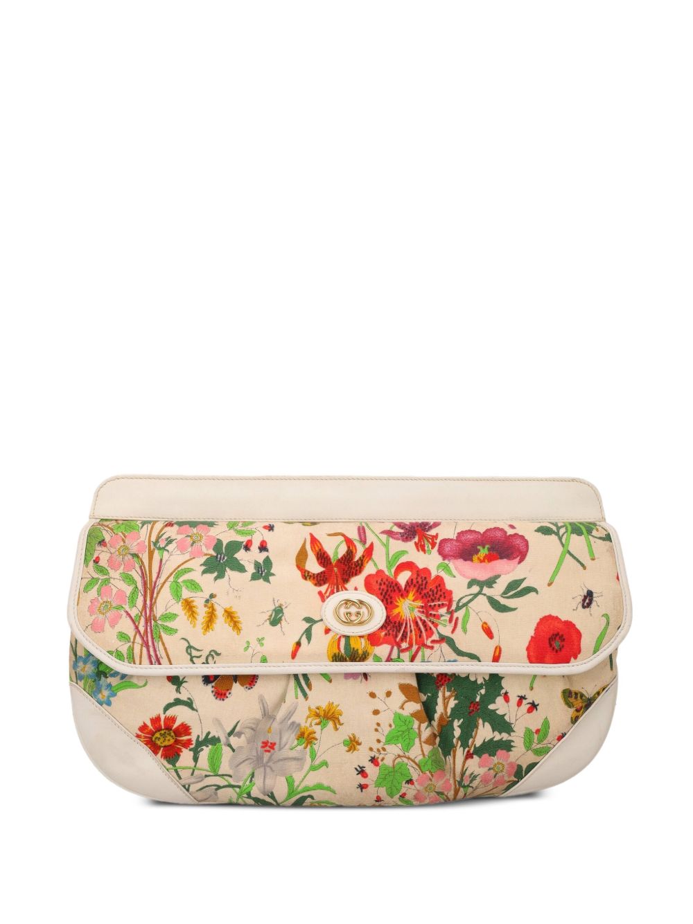 Flora flap clutch bag