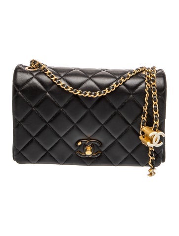 Small Enamel CC Flap Bag
