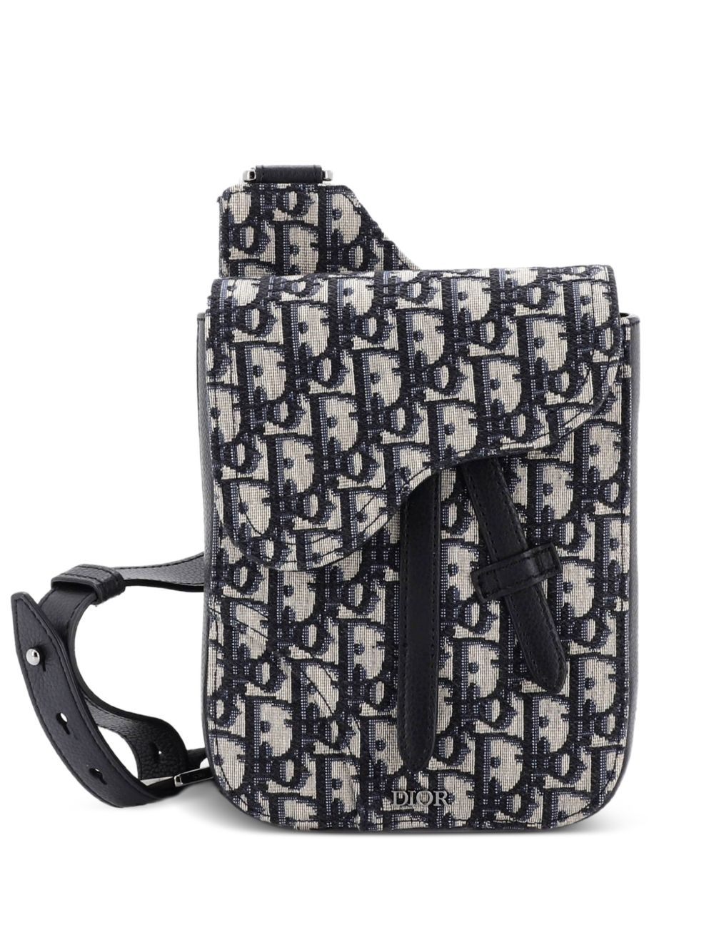 Saddle Rectangular Pouch Oblique Canvas crossbody bag