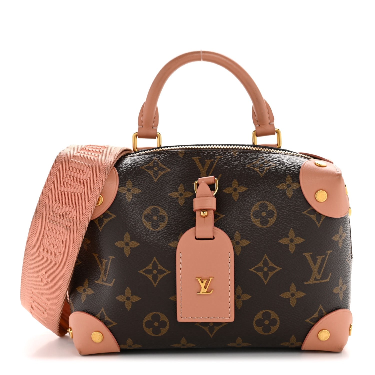 Louis Vuitton Monogram Petite Malle Souple Peach
