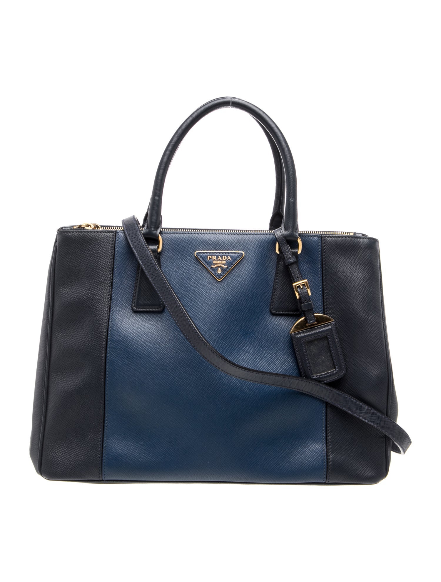 Prada Saffiano Lux Leather Galleria Double Zip