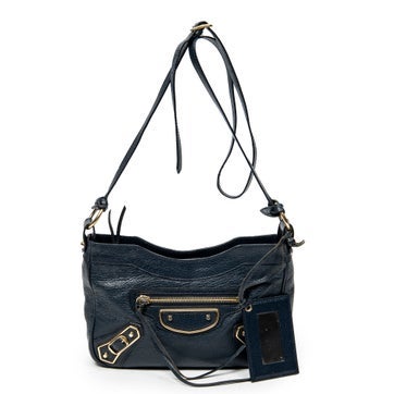 Balenciaga Leather Metallic Edge Hip Crossbody
