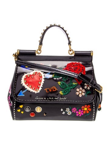 Patent Leather Top Handle Bag