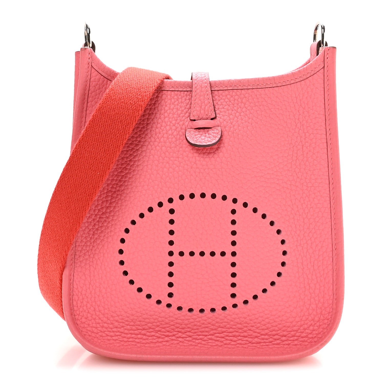 Hermes Taurillon Clemence Amazone Evelyne TPM Rose Azalee Rouge Pivoine