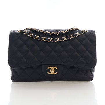 Caviar Leather Classic Double Flap Bag Jumbo