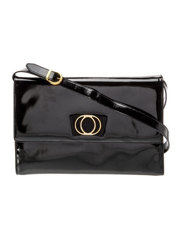 Salvatore Ferragamo Patent Leather Shoulder Bag Large