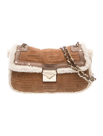 Versace Suede Shoulder Bag
