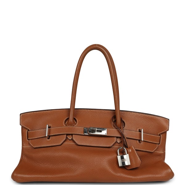 Vintage Hermes Shoulder Birkin 42 JPG Gold Clemence Palladium Hardware