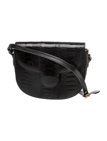 Embossed Leather Crossbody Bag