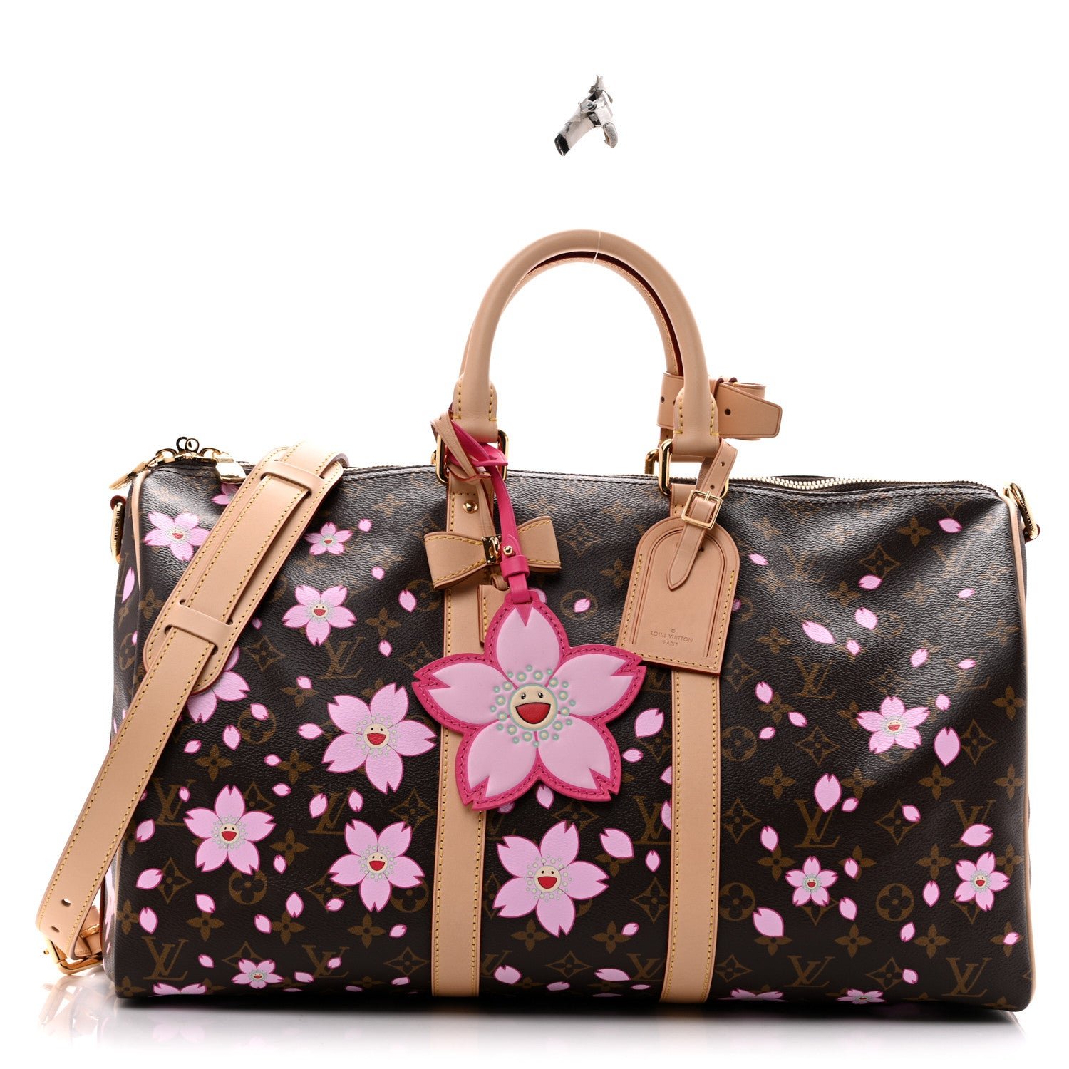Louis Vuitton LV X TM Monogram Cherry Blossom Keepall Bandouliere 45 Sakura Brown