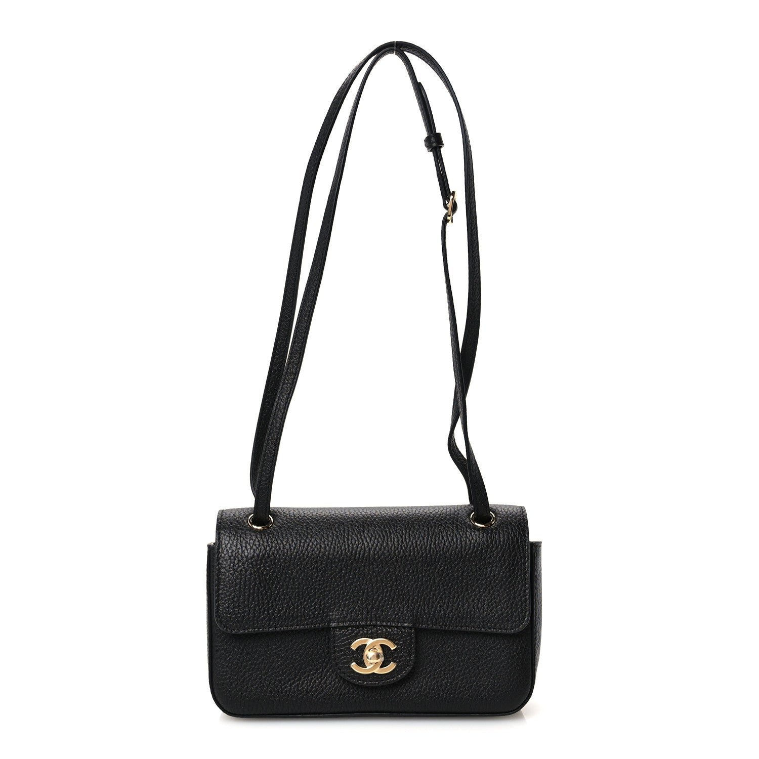 Chanel Grained Calfskin Mini Souplissimo Maxi Flap Black