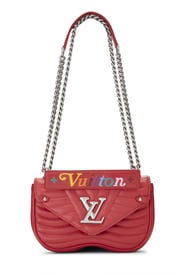 Louis Vuitton Red Calfskin Patches New Wave Shoulder Bag