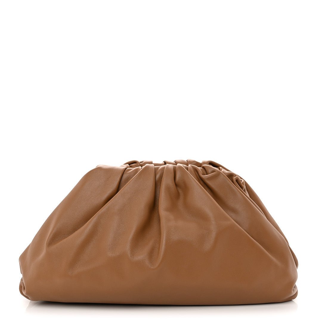 Bottega Veneta Smooth Butter Calf The Pouch Oversized Clutch Teak