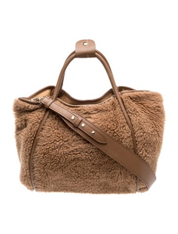 Max Mara Shearling Top Handle Bag