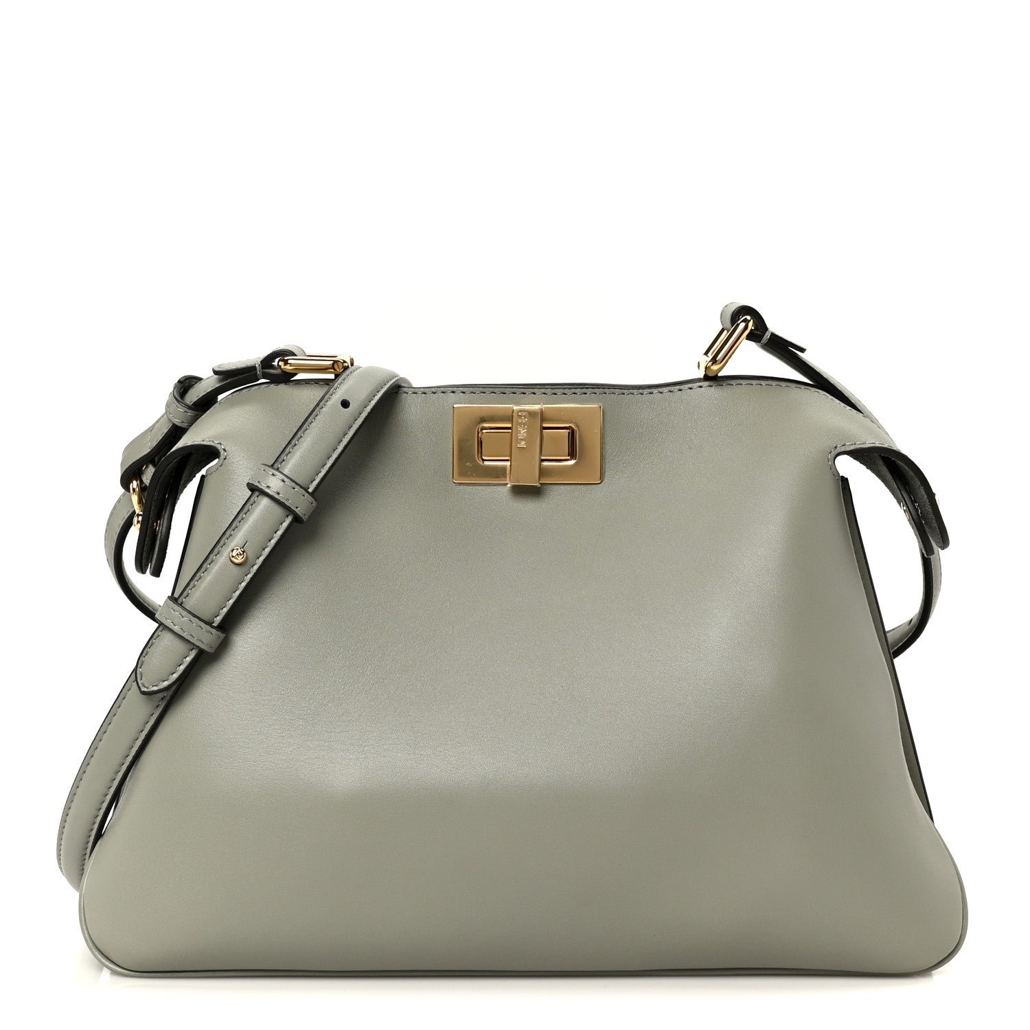 Fendi Vitello Small Soft Peekaboo Satchel Matche Latte