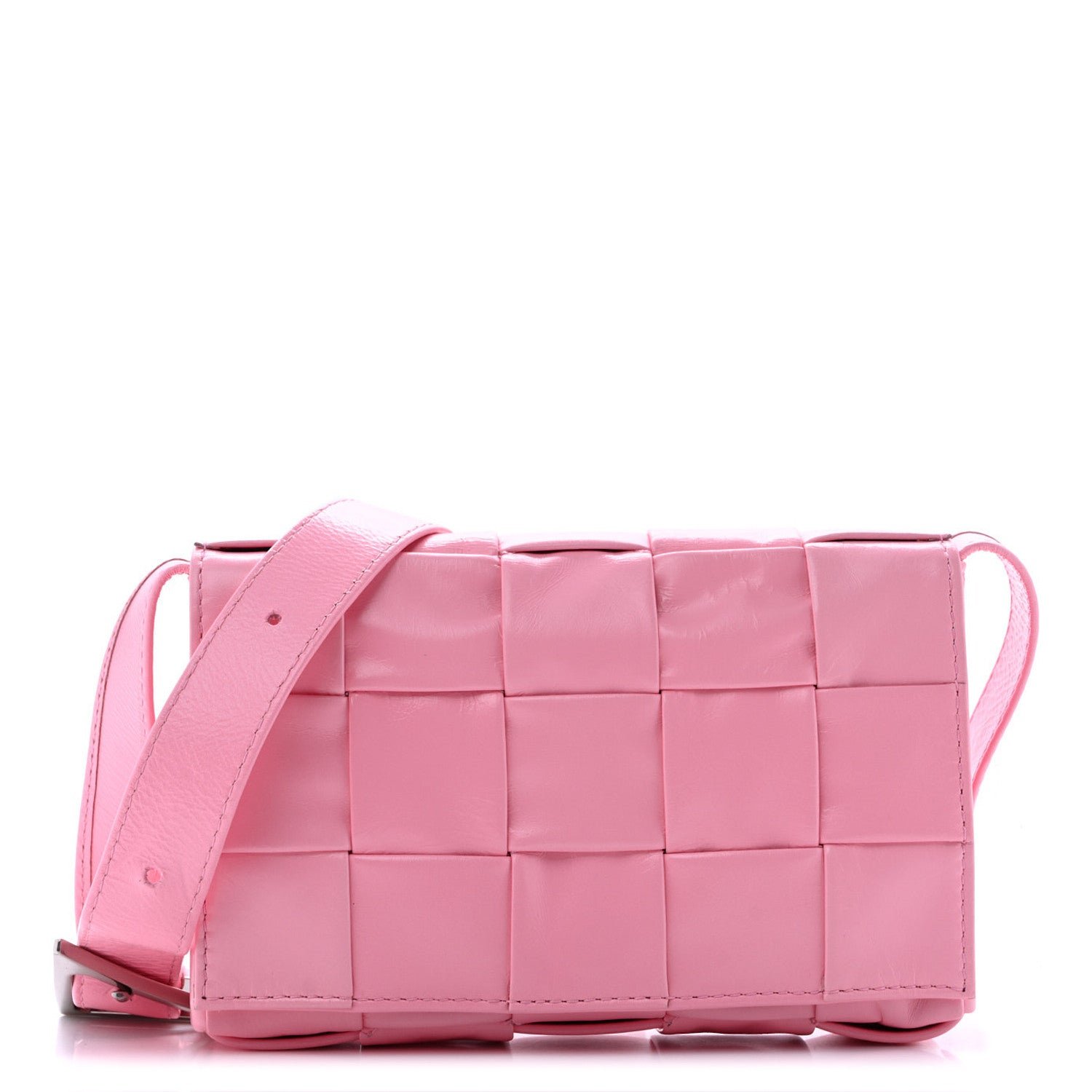 Bottega Veneta Bottega Veneta Paper Calfskin Maxi Intreccio Small Cassette Crossbody Bag Ribbon
