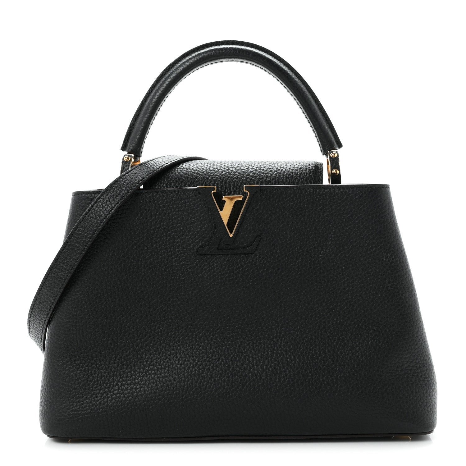 Louis Vuitton Taurillon Capucines PM Black