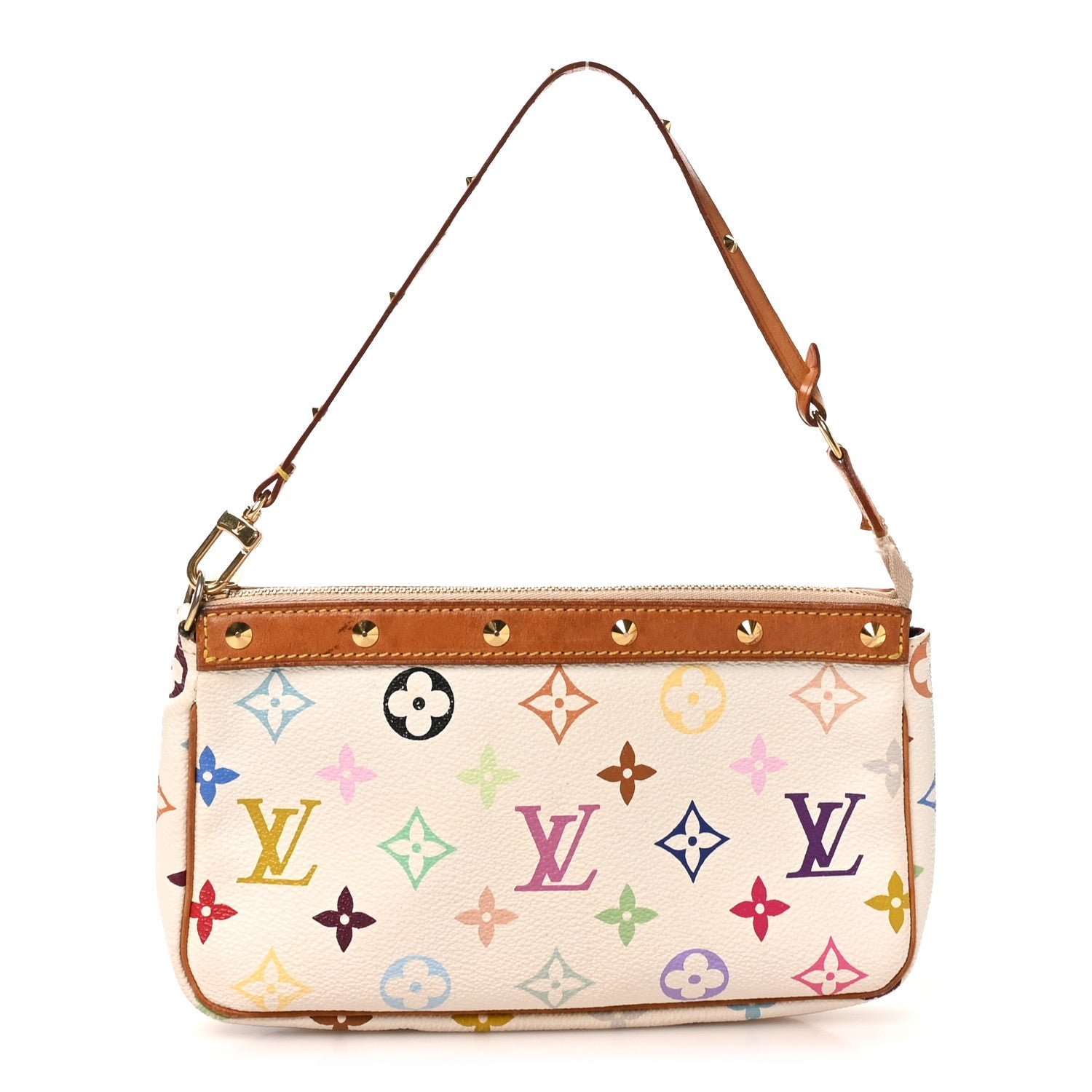 Louis Vuitton Monogram Multicolor Pochette Accessories White
