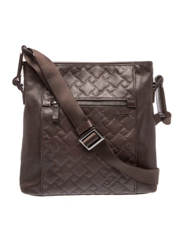Tumi Leather Messenger Bag