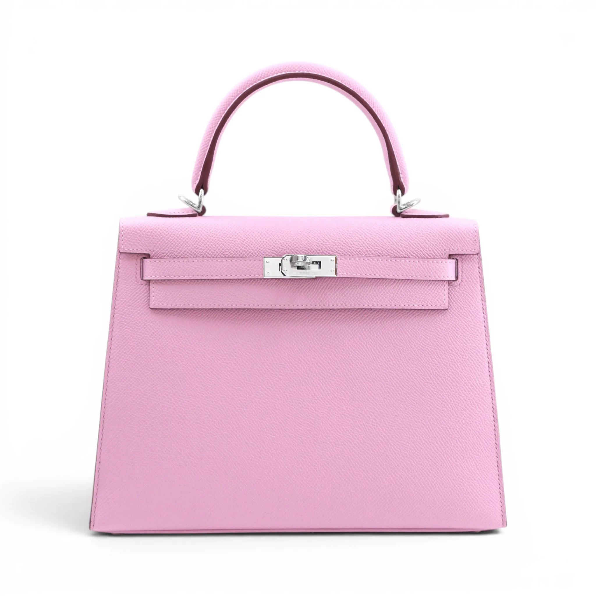 Brand New ( Rank N ) HERMÈS Kelly 25 Sellier Mauve Sylvestre (X9) Epsom Palladium hardware K (2025)