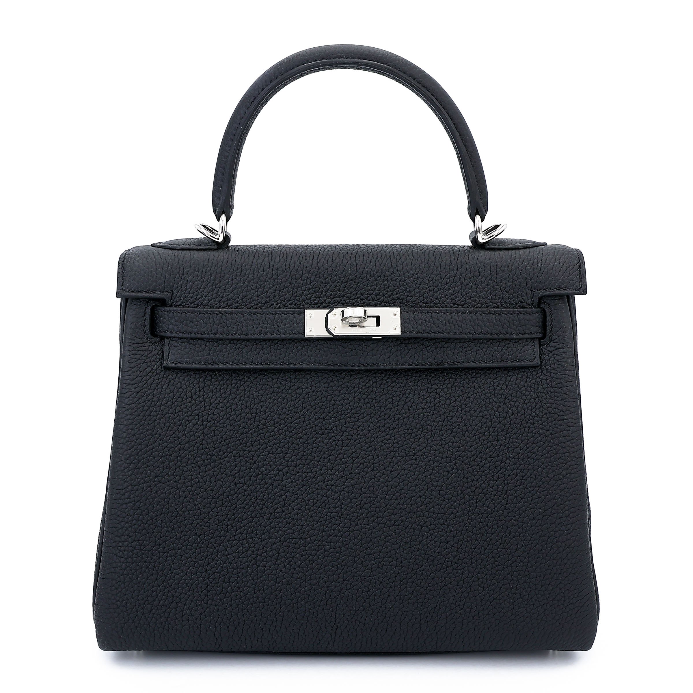 Hermes Brand New ( Rank N ) HERMÈS Kelly 25 Noir (89) Togo Palladium hardware K (2025)