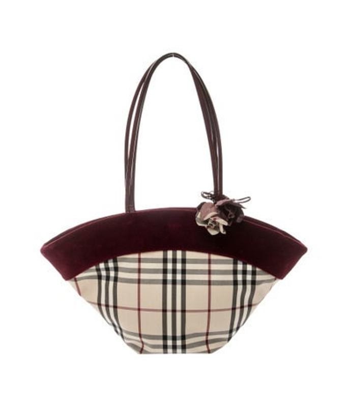 Burberry Canvas Half Moon Tote