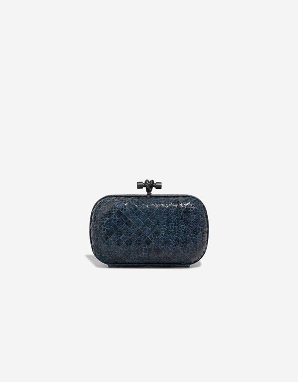 
		Knot Clutch Python Blue    