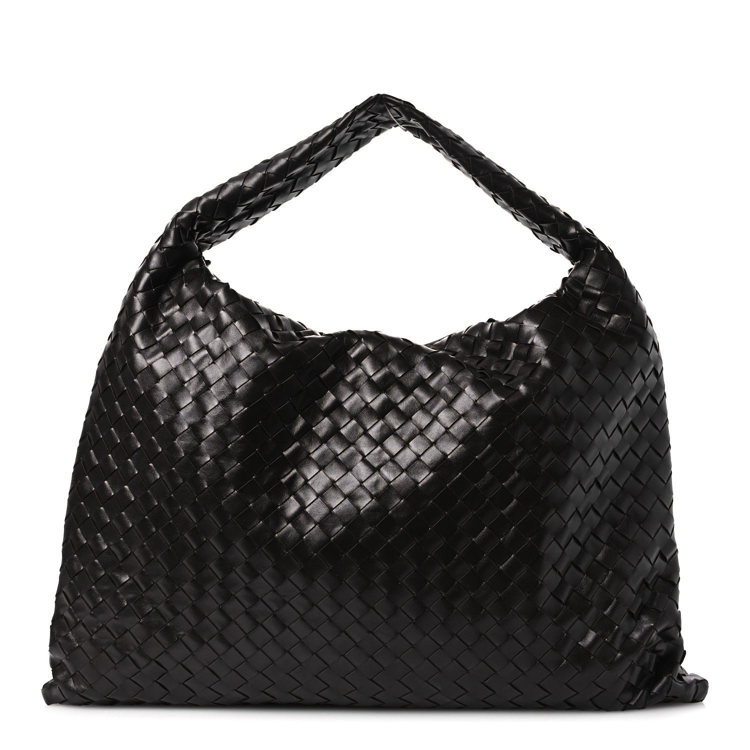 Bottega Veneta Calfskin Intrecciato Large Hop Fondant