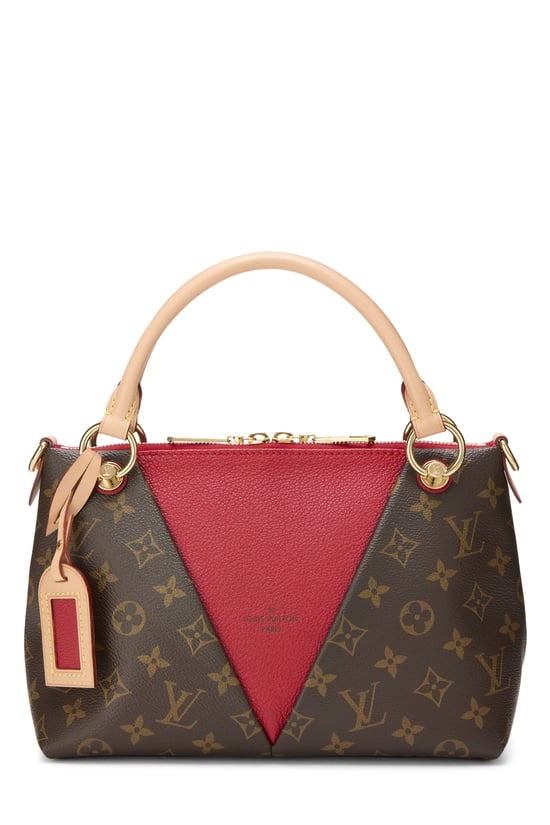 Red Monogram Canvas V Tote BB