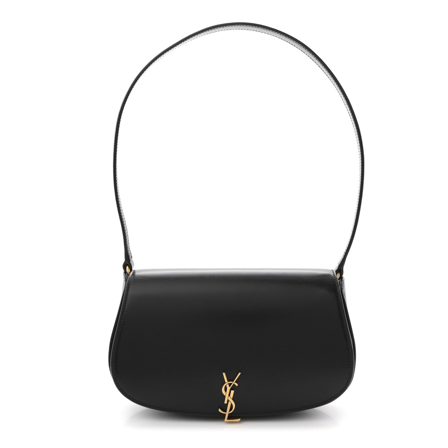 Saint Laurent Box Calfskin Mini Voltaire Shoulder Bag Black