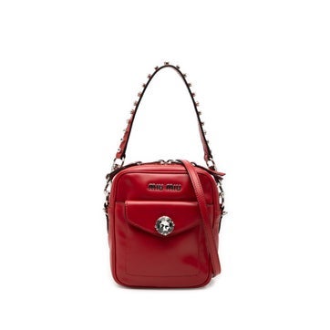 Miu Miu Vitello Soft Crystal Embellished Solitaire Camera Bag