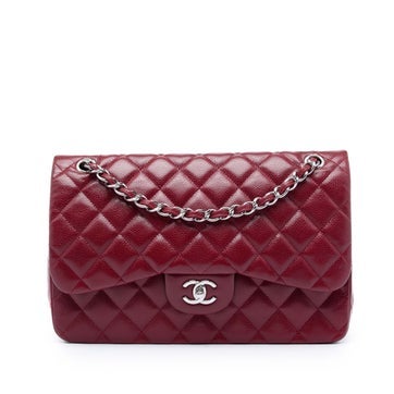Jumbo Classic Caviar Calfskin Double Flap