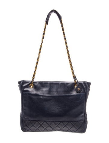 Quilted Lambskin Chain Tote