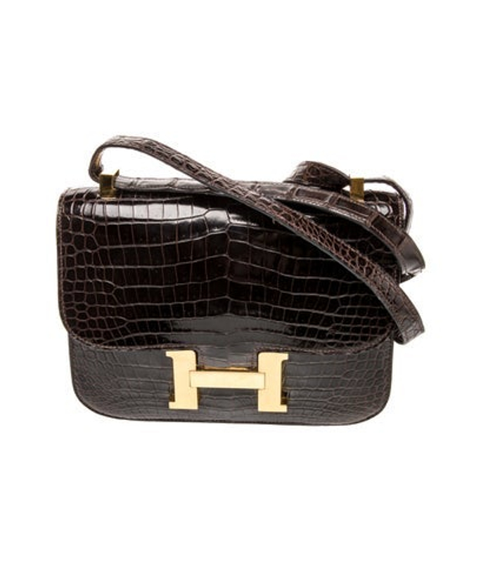 Hermes Shiny Crocodile Constance 23