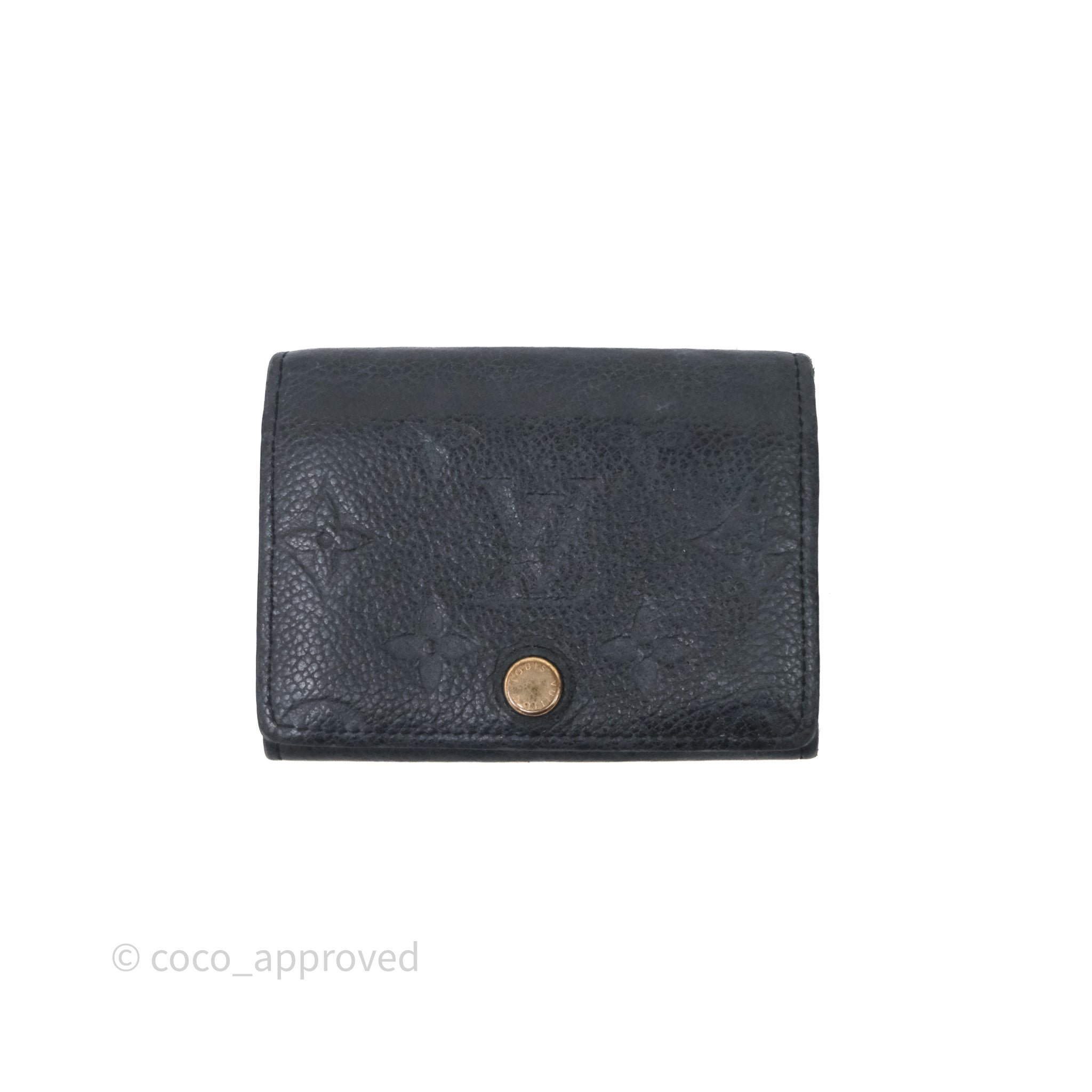Louis Vuitton Monogram Card Holder Black Empreinte
