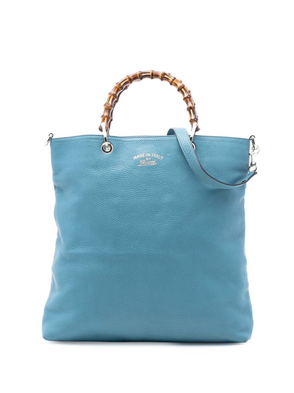 2016-2025 Tall Leather Bamboo Shopper Tote satchel