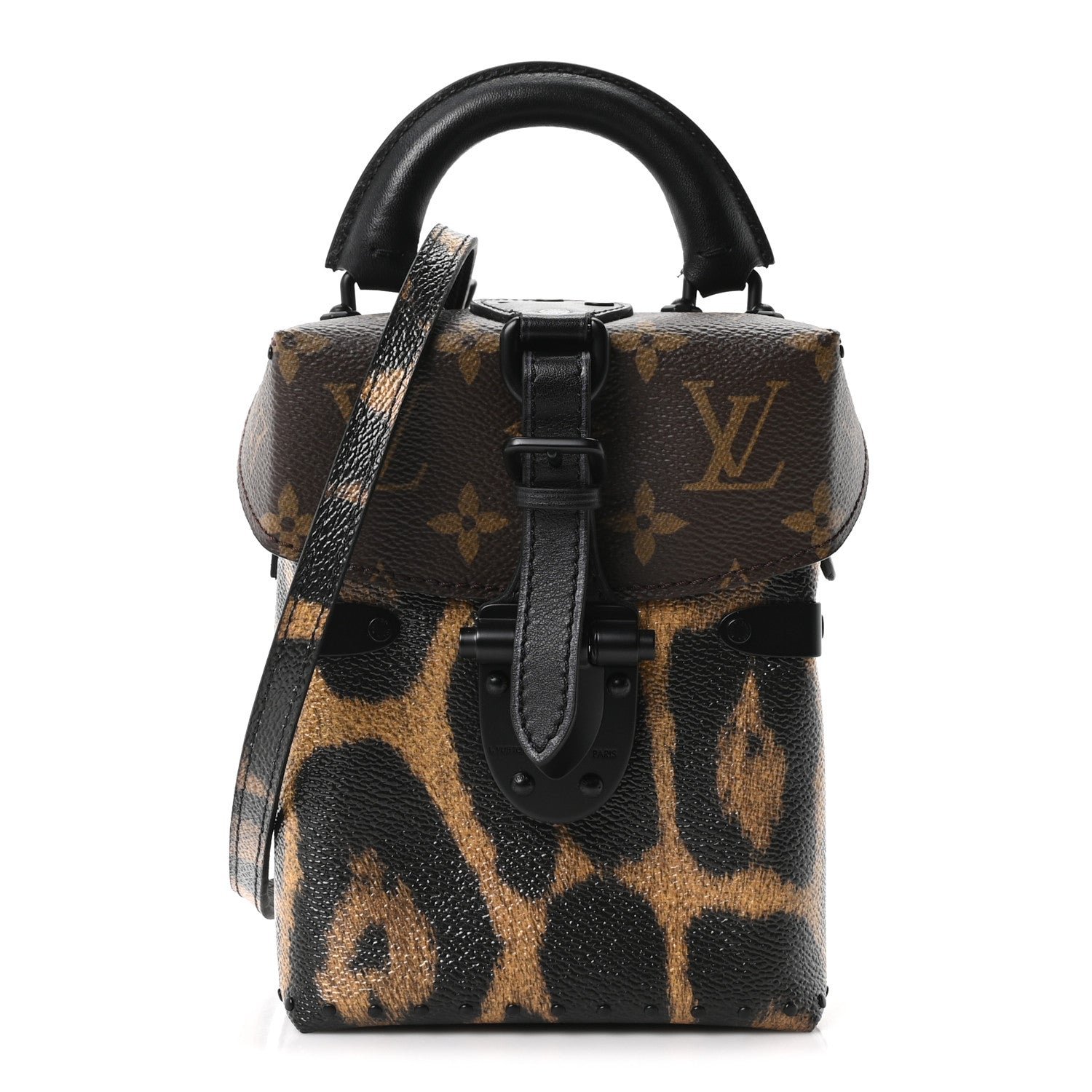 Louis Vuitton Monogram Wild Animal Print Camera Box Black