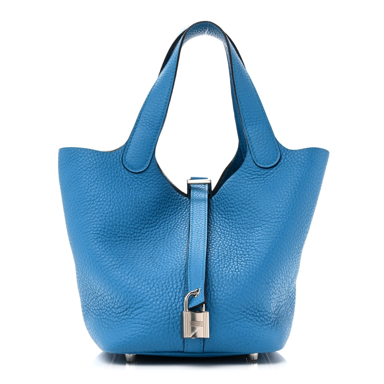 Hermes Hermes Taurillon Clemence Picotin Lock 18 PM  Bleu Frida