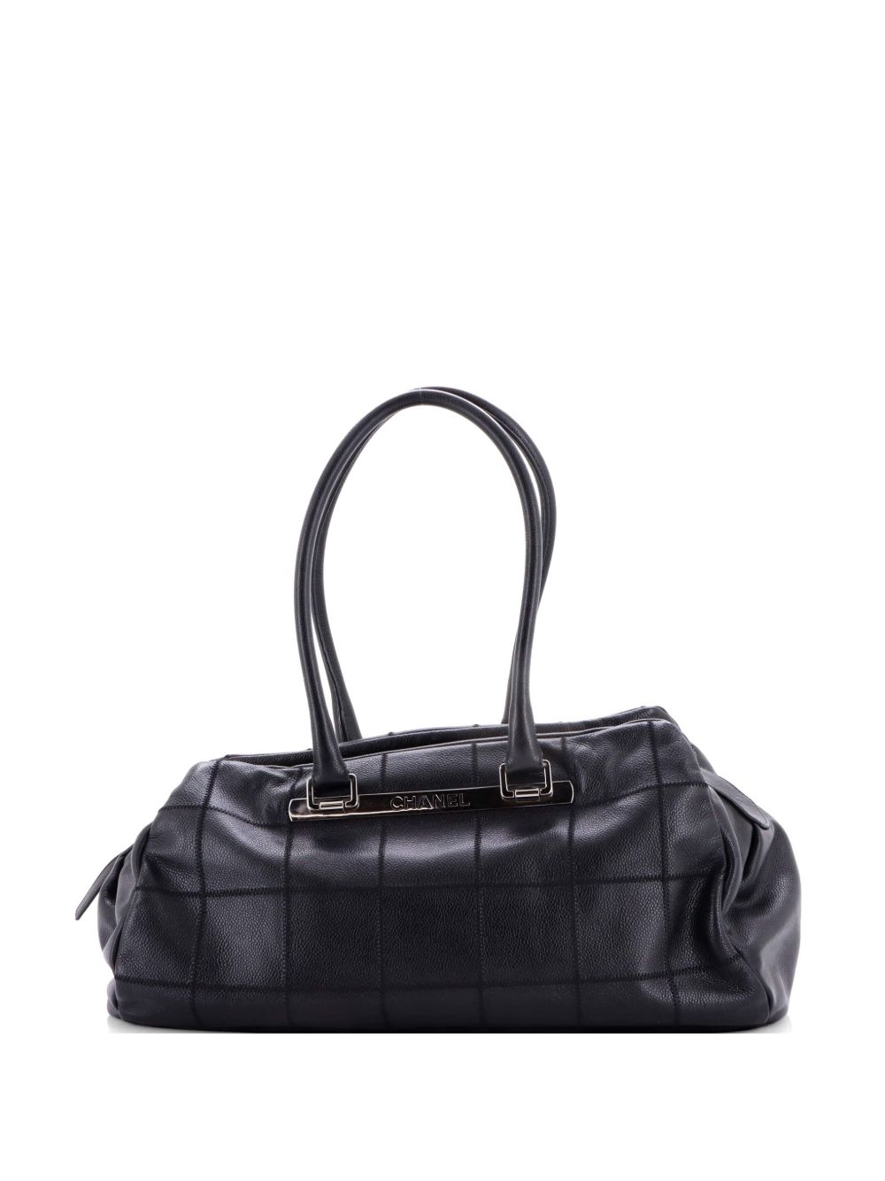 Square Stitch Shoulder Bag Quilted Caviar East West satchel