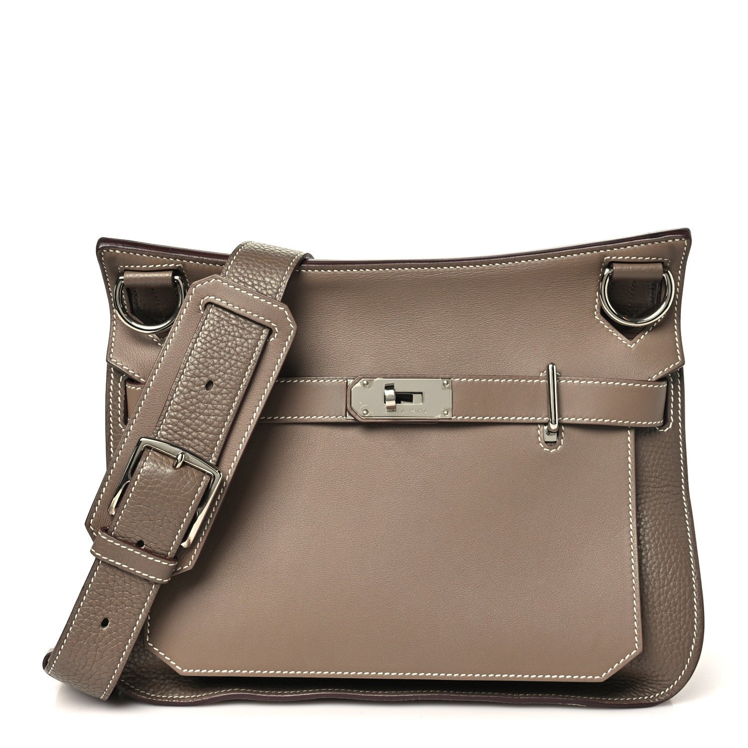 Hermes Taurillon Clemence Swift Jypsiere 31 Etoupe