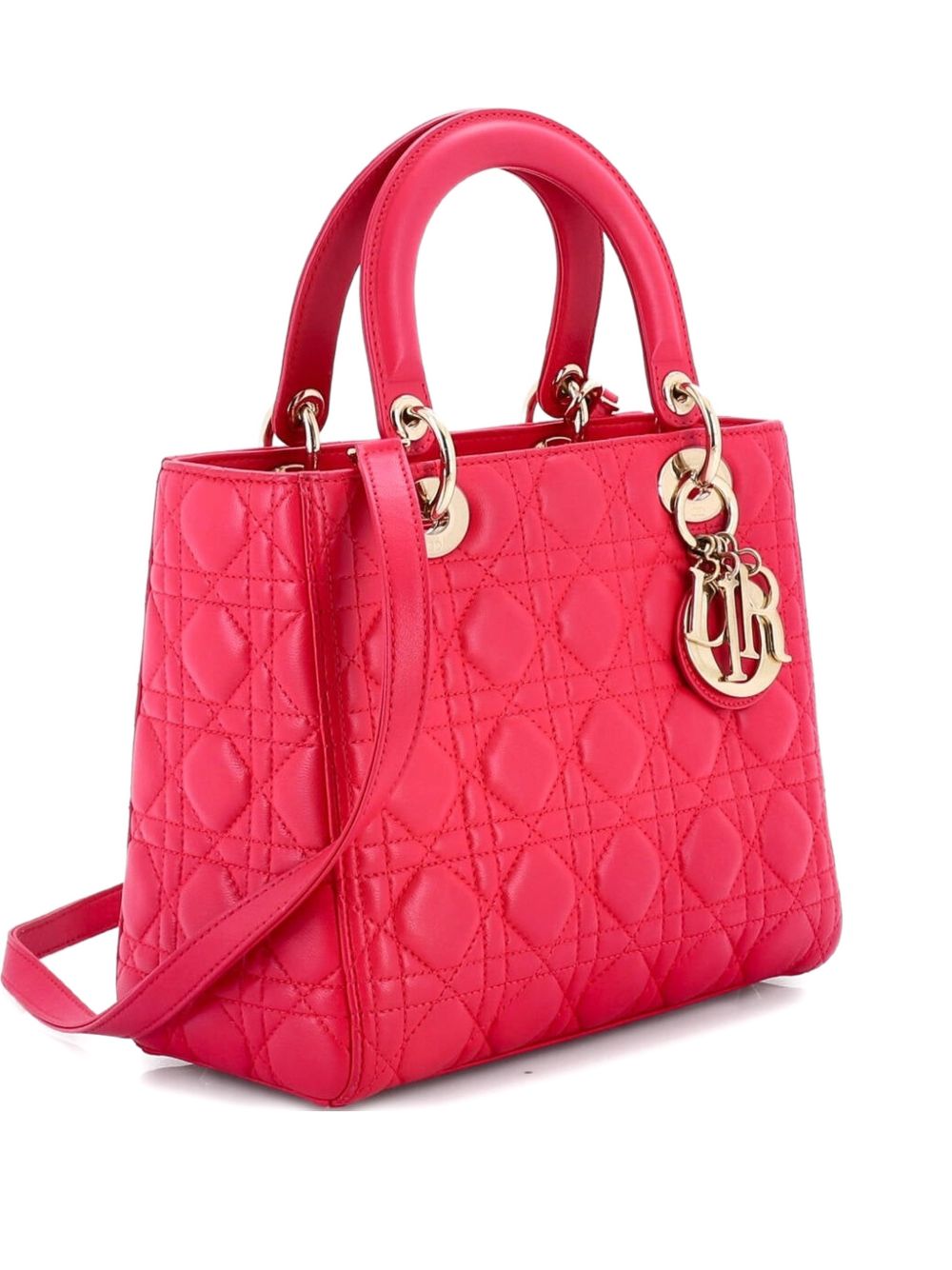 Lady Dior Bag Cannage Quilt Lambskin Medium satchel