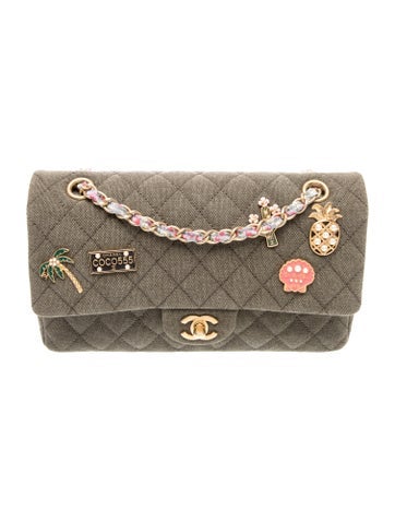 Paris-Cuba Charms Classic Medium Double Flap Bag