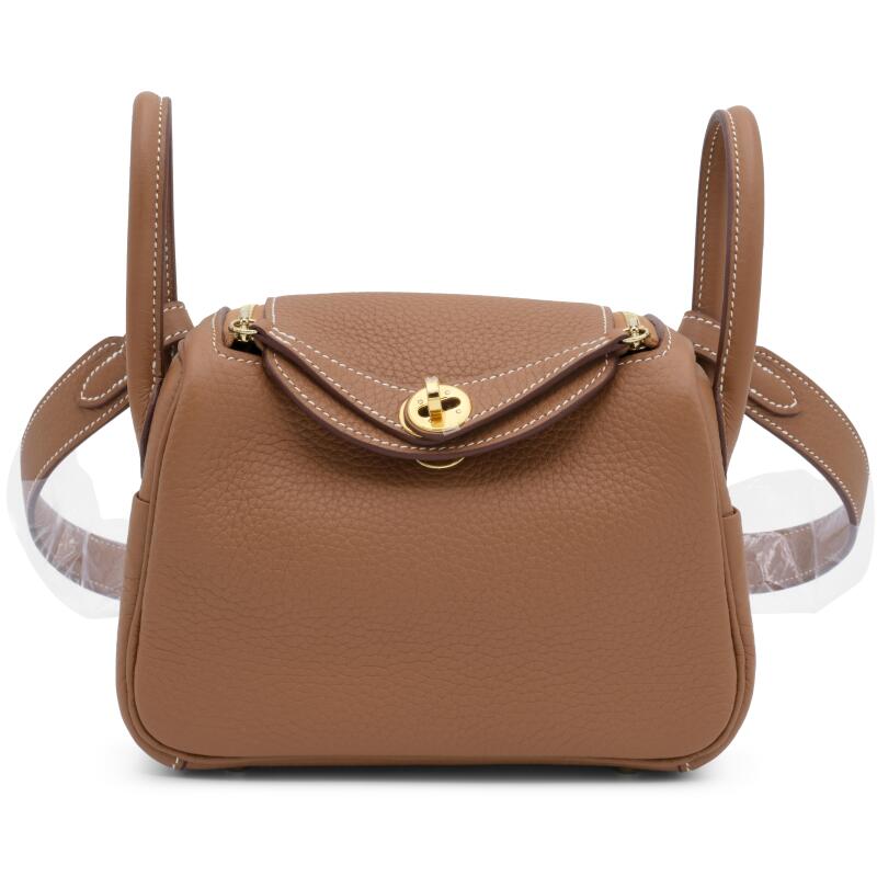 Hermes Gold Clemence Mini Lindy II Gold Hardware, 2025