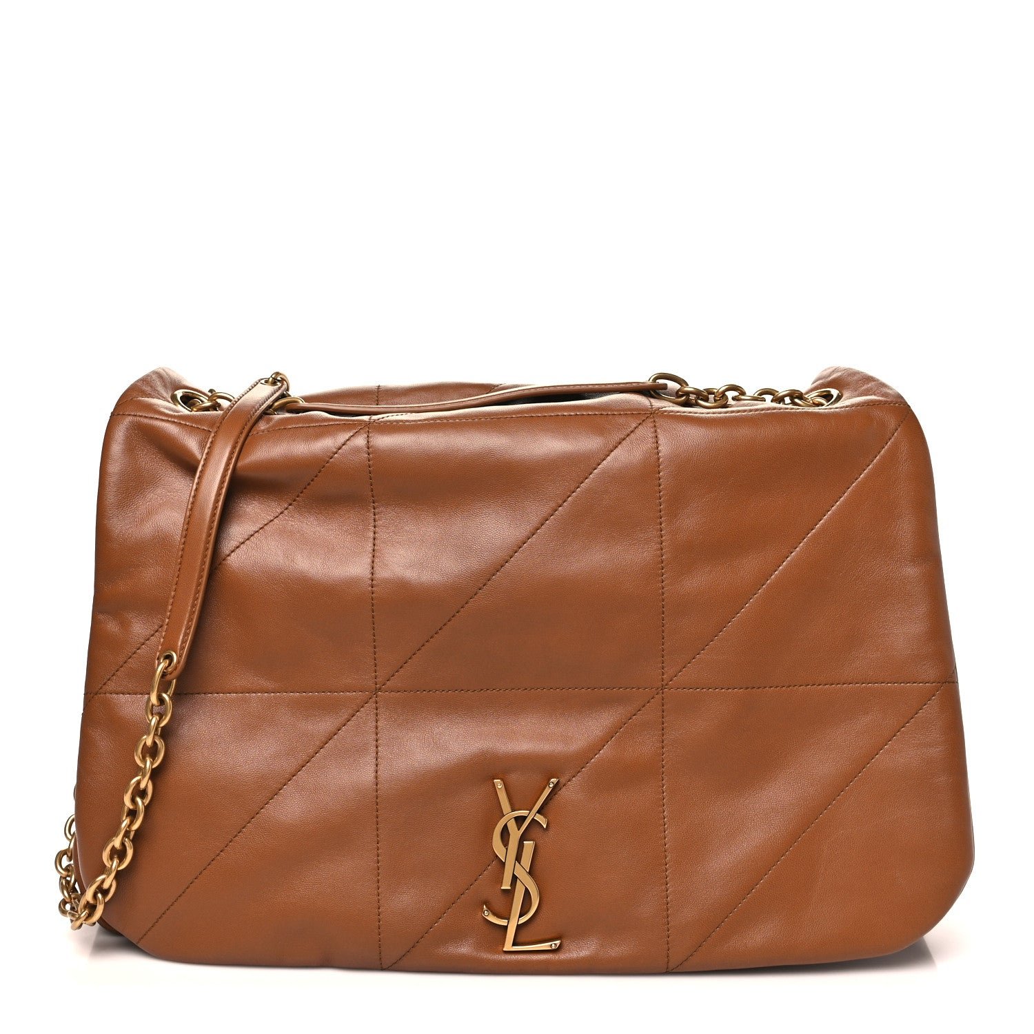 Saint Laurent Lambskin Matelasse Monogram Large Jamie 4.3 Light Fox