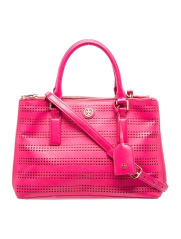 Leather Robinson Perforated Double Zip Tote
