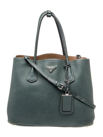 Vitello Daino Leather Double Bag Medium
