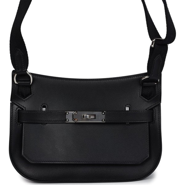Hermes Hermes Jypsiere Mini Black Evergrain Palladium Hardware