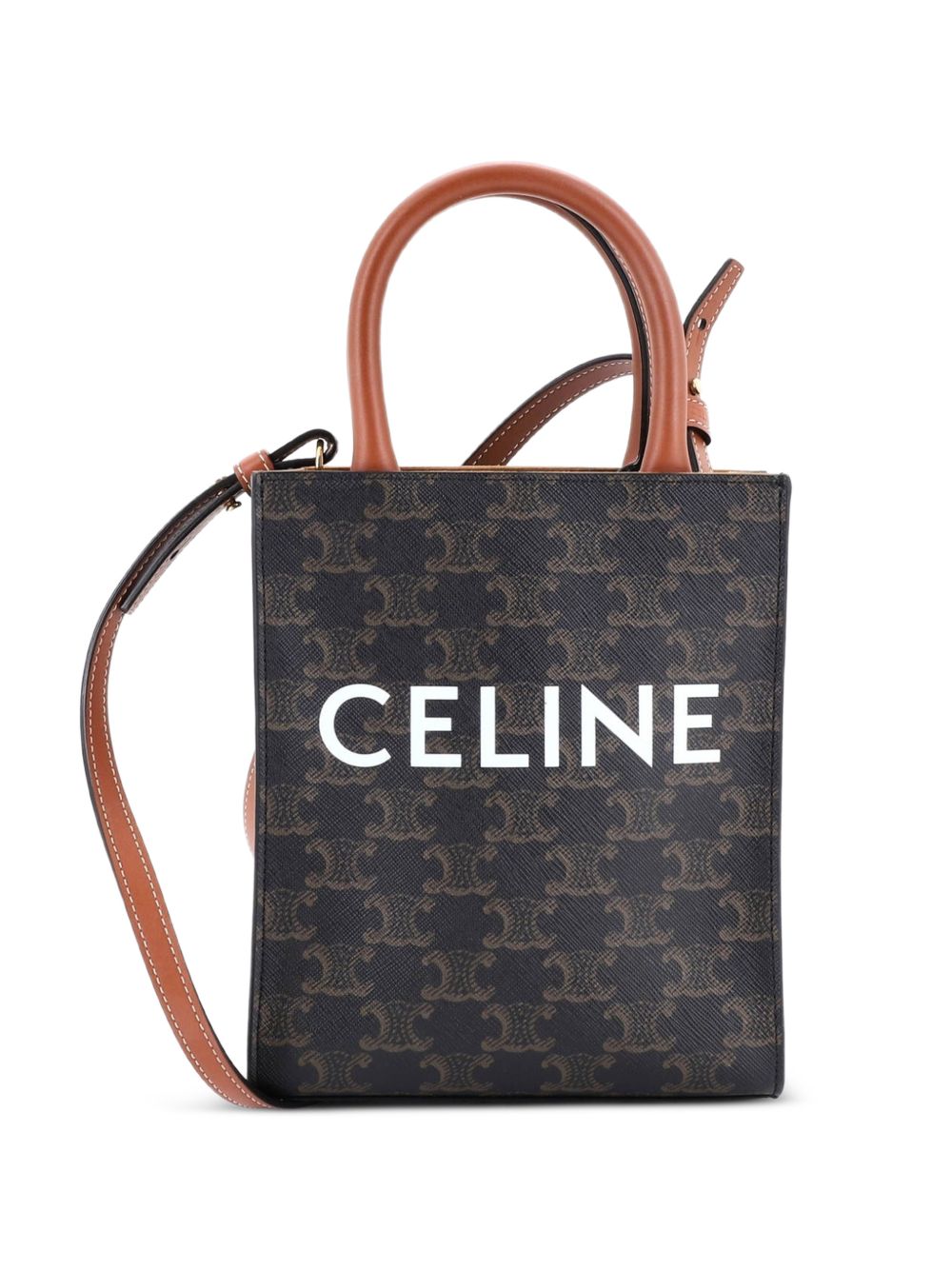 Vertical Cabas Tote Triomphe Coated Canvas Mini satchel