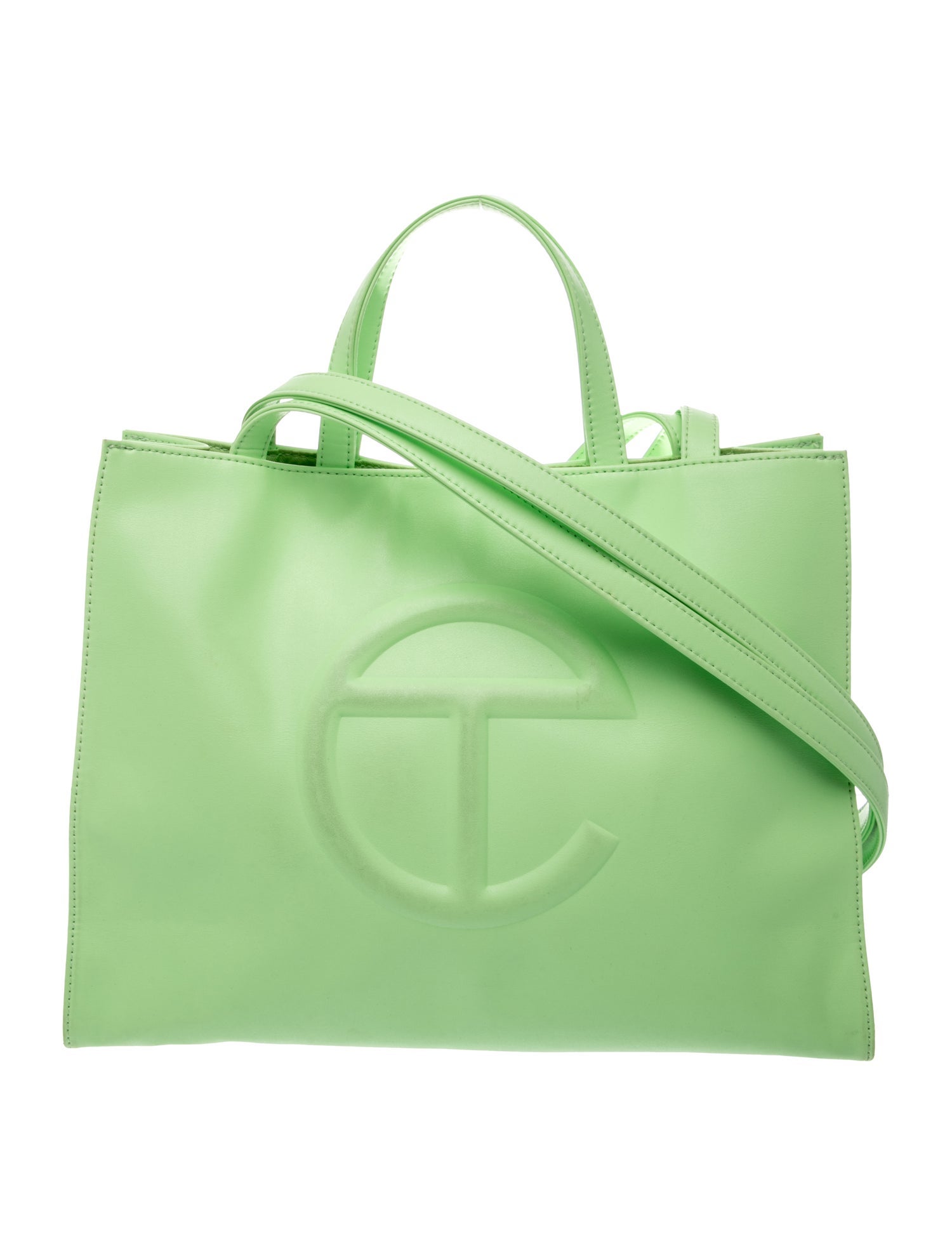 Vegan Leather Double Mint Shopper Medium
