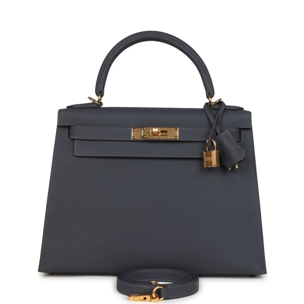 Hermes Hermes Kelly Sellier 28 Ardoise Epsom Gold Hardware